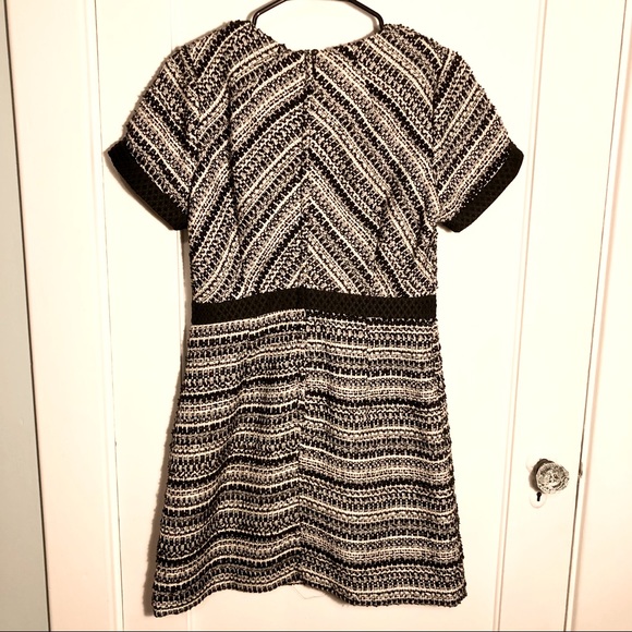 H&M Black White Gold Tweed Dress - Picture 2 of 3